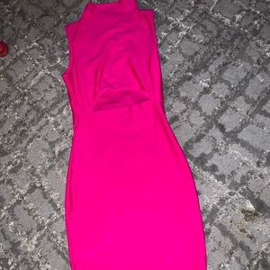 Hot Pink Cut Out Dress